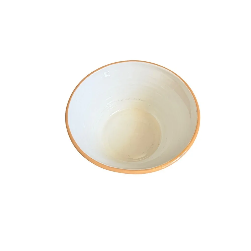 Storyteller Arts Rachel Elizondo Ceramic Mixing Bowl Western Cattle Brand Tan